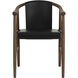 Aran Onyx Leather Dining Armchair